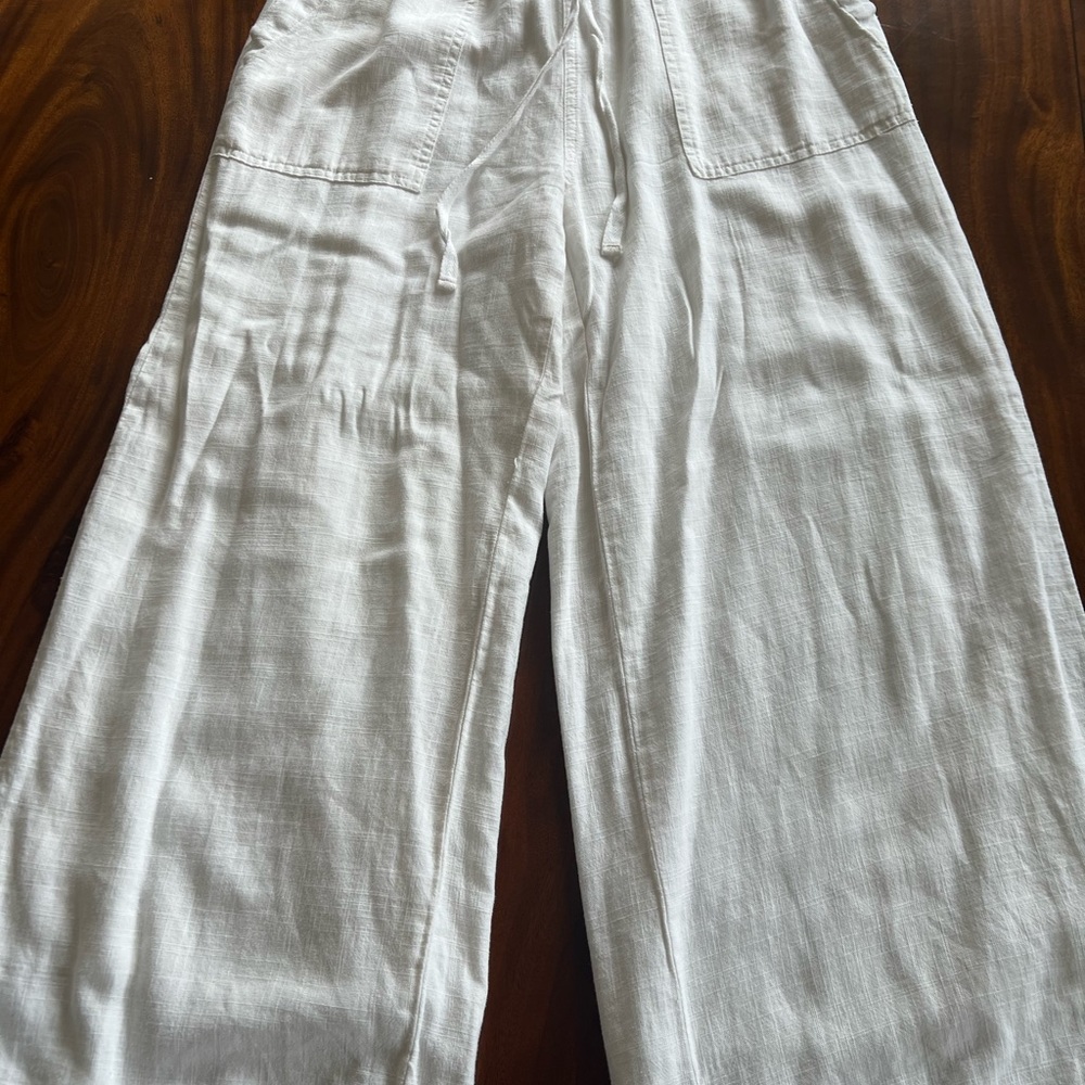 Cream ladies cotton pants
